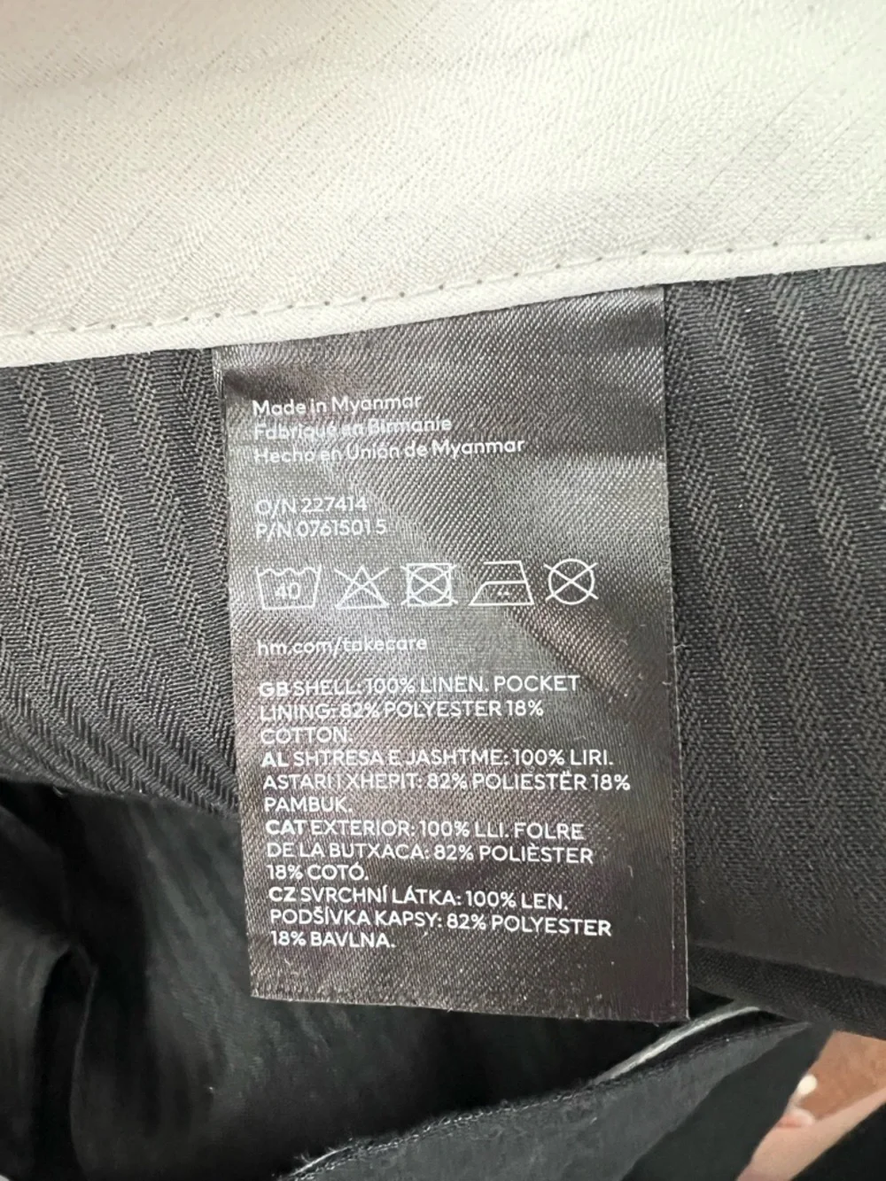 H&M Men's Black Straight Dress Pants